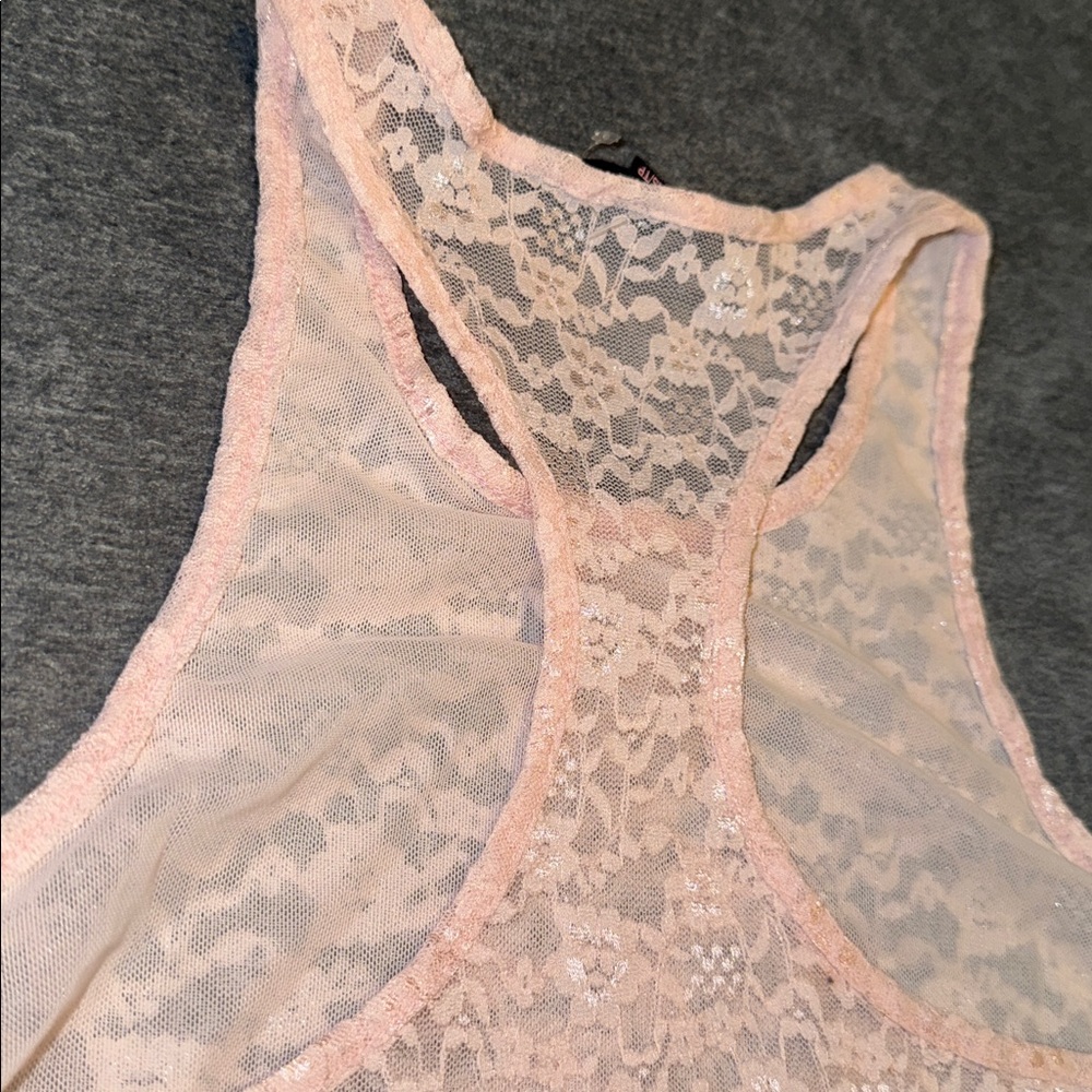Victoria’s Secret- NWOT Light Pink Lace Tank Top Size XS - Picture 12 of 14